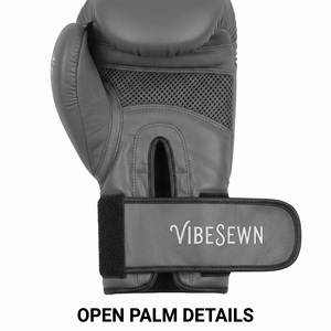 Gants de boxe en cuir personnalisés de qualité supérieure en gros OEM |   Gants de sparring réglables à fermeture auto-agrippante |   Équipement d'entraînement avec logo personnalisé - Product Image 4