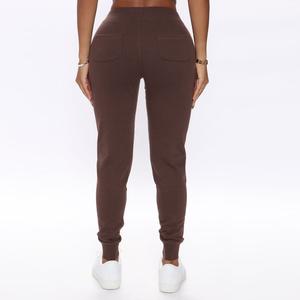 Pantalon de sport ample sur mesure, couleur unie, en molleton épais, coupe droite, et pantalon de survêtement décontracté, automne-hiver - Product Image 2