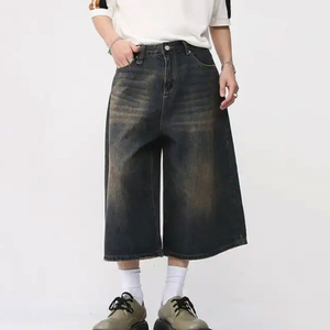 Luxury Feel Premium <b>Men</b> Denim Shorts Custom Brand Light Denim Shorts Cotton Denim Twill <b>Men</b> Denim Shorts Rigid Fabric Utility - Product Image 2