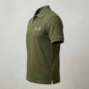 เสื้อเชิ้ตผู้ชายคลาสสิกผ้าฝ้ายถักเนื้อแน่นสำหรับใส่เป็นทางการ-ผ้าเนื้อนุ่มทนทานแขนสั้น - Product Image 4
