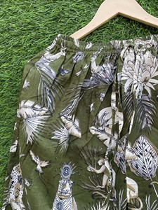 Conjunto de Pijama de Algodón 100% Puro para Mujer, Estampado Floral, Cuello en V, Cierre con Cordón, Transpirable, Largo - Product Image 6