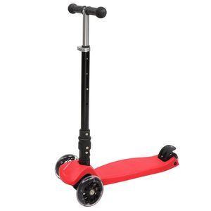 Monopattino Pieghevole a Tre Ruote Rosso per Bambini dai 3 Anni in Su, per Allenamento Sportivo e Uso Esterno, in Plastica Leggera e Acciaio, con Ruote in PU - Product Image 3