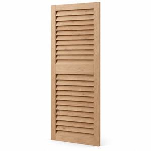 Panneaux de fenêtres extérieurs à lamelles en bois naturel sur mesure pour la décoration de cottages et de fermes, volets en bois massif - Product Image 1