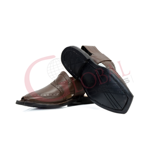 Sandalias Peshawari de Cuero para Hombre, Estilo Brogue con Punta en Wingtip, Hechas a Mano, Tradicionales, Casuales, con Hebilla y Correa, Calzado Étnico Cómodo - Product Image 3