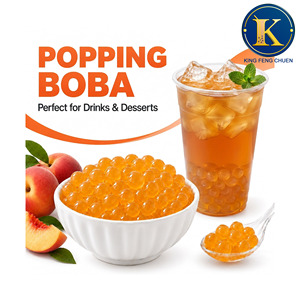 Bolas de Boba con Sabor a Durazno, Jugosas y Explosivas, 3.4 kg, para Té de Burbujas y Té con Leche, Hechas en Taiwán - Product Image 1