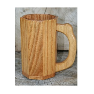 Verre à bière en bois de qualité supérieure, fait main, en bois massif, style moderne, écologique, grande capacité, résistant à l'eau bouillante, vaisselle - Product Image 1