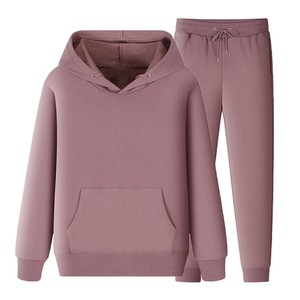 Conjunto Deportivo Unisex Gris con Capucha, Manga Larga, Color Sólido, Informal, para Otoño, Transpirable, 100% Algodón, Corte Regular, 2026 - Product Image 5