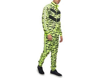 Nuevo Chándal Deportivo para Hombre 2026, Estampado de Tigre Verde Neón y Negro, Cierre Completo, Transpirable, Poliéster, Manga Larga, Corte Regular, Ropa de Primavera - Product Image 4