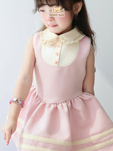 Girls Sleeveless Polo Collar Dress Pleated Skirt Casual Summer Kids Dress Koko San No.13 at Good Price from Koko San - Product Image 4