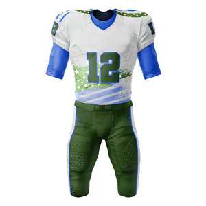 Maillots de football entièrement personnalisés, taille plus, avec pantalon assorti, uniforme de football américain pour adultes en polyester - Product Image 6