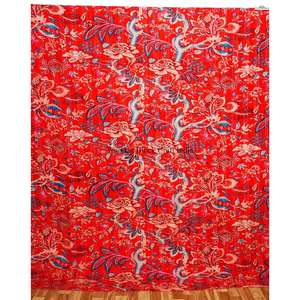 Best selling Printed Reversible Vintage Eco-Friendly All-Season <b>Double</b> Size Organic 100% Cotton Kantha Spread Printing - Product Image 1