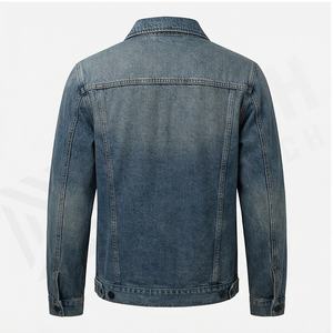 แจ็กเก็ตยีนส์แขนยาวระบายอากาศได้ดีแขนยาวสไตล์ที่เป็นเอกลักษณ์ของผู้ชายสินค้ายอดนิยมสำหรับฤดูหนาว - Product Image 3