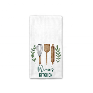 Serviette de cuisine brodée 100 % coton Meras, best-seller, 20x30, 150 GSM, absorption rapide, lavable en machine, économique - Product Image 1