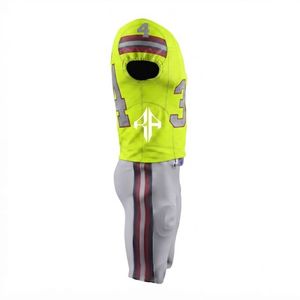 Uniforme de Fútbol Americano Amarillo para Hombre, Cuello en V, Secado Rápido, Transpirable, Impresión por Sublimación, Material 100% Poliéster, Alta Calidad - Product Image 4