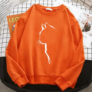 Sudaderas con capucha para mujer, profesionales, divertidas, con estampado de gato, sudaderas con capucha lisas, básicas, cálidas, de forro polar, suaves, transpirables, con cuello redondo - Product Image 6