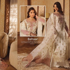 Conjunto de Salwar Kameez de Seda Cruda para Mujer BEKHUDI VOl-2, Vestido Tradicional Indio Pakistaní Bordado con Dupatta, para Fiestas y Diwali, Sin Arrugas - Product Image 1