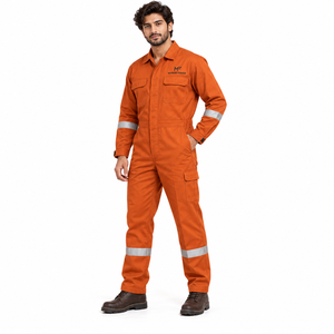 Combinaison de travail haute visibilité FR robuste en tissu de coton pour les équipes de service industrielles avec manches longues - Product Image 2