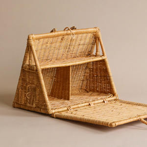 Casa de muñecas plegable de ratán, juguete para niñas, casa de muñecas pequeña, juguetes al mejor precio, casas para muñecas - Product Image 1