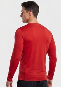 T-shirt de sport à manches longues pour homme, col en V, coupe ajustée, sous-vêtement technique, idéal pour le yoga et l'entraînement, compression - Product Image 3