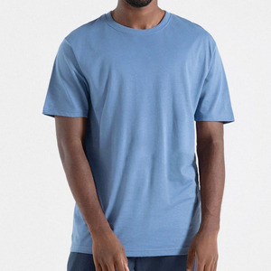 T-shirt blanc uni en coton 100% de qualité supérieure pour homme, col rond, manches courtes, vêtements décontractés d'été pour homme - Product Image 1