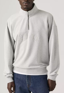 Sweat-shirt pour homme à col zippé 1/4 avec logo personnalisé de haute qualité, impression brodée, options multicolores, style décontracté, en polaire - Product Image 4