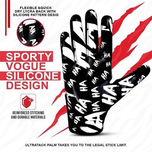 Calup industries High Quality 2-Tone Silicon <b>Elite</b> American Football Receiver Gloves Premium Anti Slip Grip For Professional Spo - Product Image 4