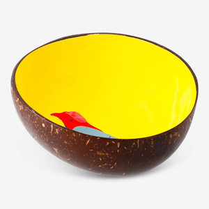 Wholesale Hand-painted Lacquered Coconut Shell Bowl for Entryway Table, Dessert <b>Container</b> made from Vietnam - Product Image 1