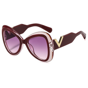 New European American <b>Sunglasses</b> Women V Small Frame <b>Square</b> UV400 Comfortable Full Rim Butterfly Fashion Trend Cross-Border - Product Image 4