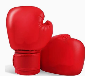 Gants de boxe en cuir noir, à lacets, pour adultes, pour l'entraînement et le combat - Product Image 3