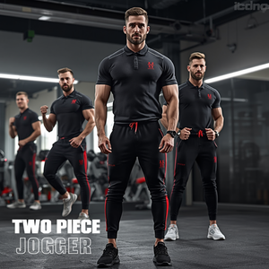 Conjunto Deportivo Casual de Dos Piezas para Hombre, Polo y Jogger, con Personalización OEM ODM - Product Image 2