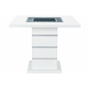 ARIYA WHITE BAR <b>TABLE</b> <b>and</b> <b>STOOL</b> <b>SET</b> Elegant Bar Furniture Collection - Product Image 2