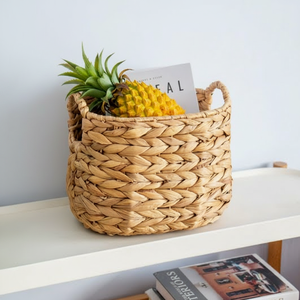 Best Selling Luxury Natural Water Hyacinth <b>Laundry</b> <b>Basket</b> Eco-Friendly Multifunctional High Quality For Home Organization - Product Image 5