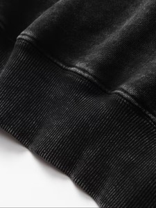 Sudadera con Capucha de Forro Polar Grueso de 400g para Hombre, Estilo Gótico Vintage, Diseño Desgastado, con Bolsillos, Servicio OEM, Cómoda y Elegante - Product Image 2