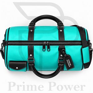 Bolsa Deportiva de PU Color Verde Azulado de Moda, con Múltiples Compartimentos, Resistente al Agua, Forma Ovalada, Asa Superior, Unisex, Directo de Fábrica - Product Image 4