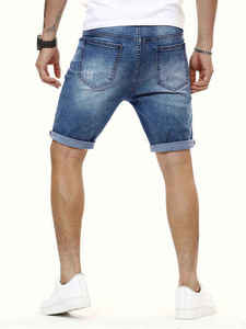Nouveaux shorts classiques pour hommes, mode streetwear, jeans respirants, coupe ample, 100% coton, shorts en denim décontractés - Product Image 2