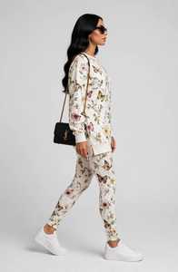 Ensemble de survêtement 2 pièces pour femme avec sweat-shirt et leggings à imprimé floral papillon - Product Image 6