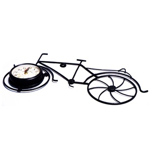 Horloge murale vintage de luxe en métal pour vélo, décoration nautique avec alarme à quartz, espace noir pour la maison ou le bureau - Product Image 1
