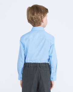 Camisa de Vestir para Niños con Cuello Expandible y Botones, 55% Algodón, 45% Poliéster, Manga Larga, Uniforme Escolar - Product Image 5