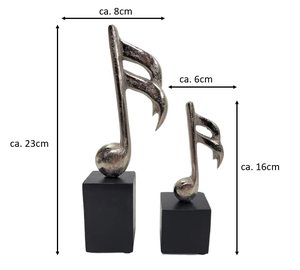 Handmade Aluminium Music Note Sculptures Abstract Art Bar Mitzvah Tabletop Home Decor Eco-Friendly 2-Piece Modern Design - Product Image 6