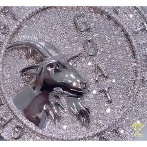Pendentif tête d'animal fait main en argent sterling 925, style bijoux de créateur - Product Image 3