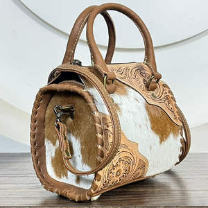 กระเป๋าสะพายไหล่หนังวัวแท้ลายสลักมือ แบรนด์ Manufacturer Outdoor Speedy รุ่นมินิ สำหรับผู้หญิง กระเป๋าถือหรูหรา กระเป๋าเดินทาง - Product Image 4