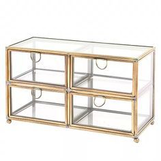 Modern Luxury Glass Jewelry Organizer <b>with</b> Strong Metal Frame for Rings Bracelets and Necklace Collection - Product Image 1