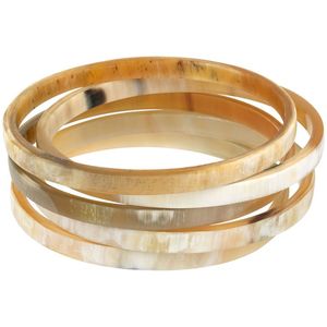 PRODUCTOS CUERNO Hecho a mano de lujo al por mayor Natural Buffalo Ox Cow Horn Bangle Joyería de moda para hombres y mujeres - Product Image 5