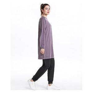 Latest Custom Design Muslim Sportswear Modest Gym Wear Traditional Regular Solid Color Activewear Women Tracksuit Logo - Product Image 3