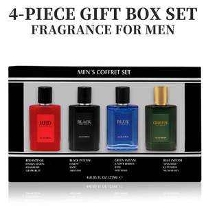Ensemble de 4 parfums pour homme, eau de toilette longue durée, 4 parfums différents, 0,85 fl.oz/flacon, pour la Saint-Valentin - Product Image 1