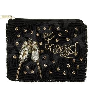 Viola Cheers Design Monedero con cuentas de semillas personalizado Monedero Hermoso monedero con características de accesorios de moda - Product Image 1