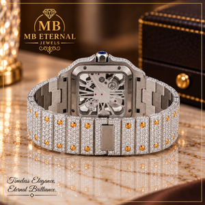 Reloj de Lujo MB ETERNAL JEWELS, Automático, con Diamantes, Caja Cuadrada de Acero Inoxidable, Movimiento de Cuarzo Citizen, Resistente al Agua 10 Bar - Product Image 3