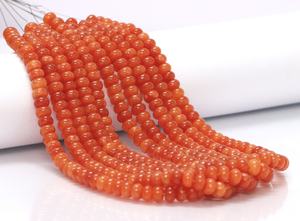 Top Quality Carnelian Quartz Smooth Rondelle Gemstone Beads 8mm Loose Polished Natural <b>Stone</b> Beads for Jewelry Making Wholesale - Product Image 6