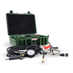 Compresor de Aire Portátil para Auto ROADPOWER de Doble Cilindro, Alta Resistencia, 150 PSI, con Estuche de Transporte y Manómetro Digital (RP-COM-955) 12V 80A - Product Image 1