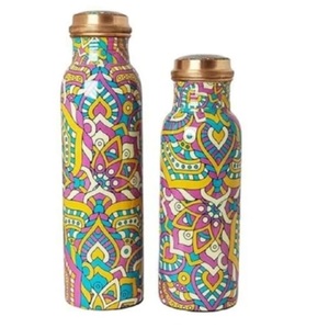 New <b>Designer</b> Water Bottle Drinking Fruit Water Bottle Drinking Juice Hotel kitchen Bottle Copper Water Bottle Supply <b>By</b> India - Product Image 1